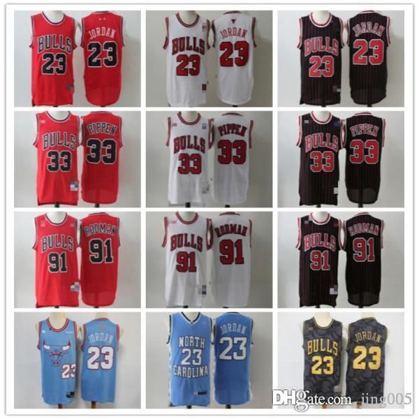 

ncaamens chicago bulls 33 scottie pippen 23 michael 91 dennis rodman red black white basketball shorts basketball j