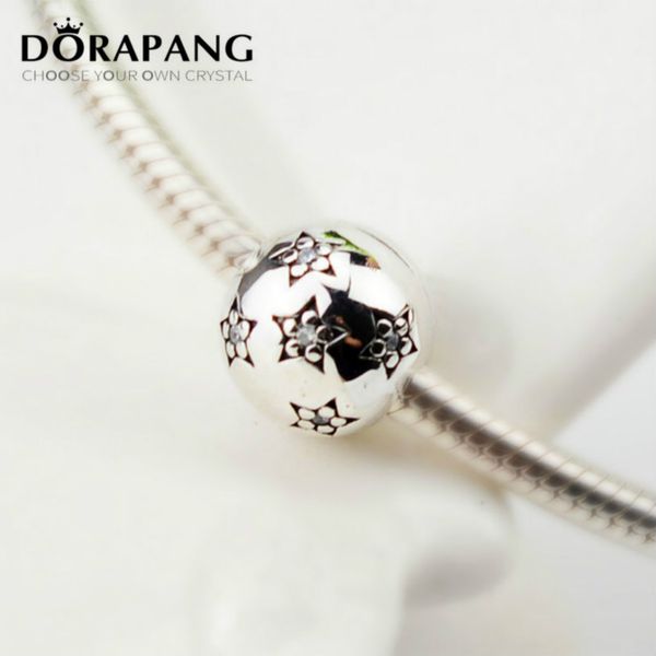 

2021 new authentic 925 sterling silver bead charm crystal twinkle star clip lock ser bead fit women bracelet bangle diy jewelry 3051, Black