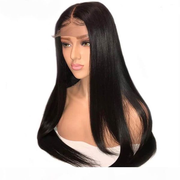 

360 lace front wig human hair glueless brazilian virgin hair silky straight 360 lace frontal wigs pre plucked with baby hair for women, Black;brown