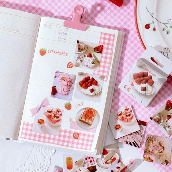 

46pcs пакет yummy клубники декоративные наклейки скрапбукинг стикере дневник канцтовары альбом наклейки детские подарки kawaii wmtbnz