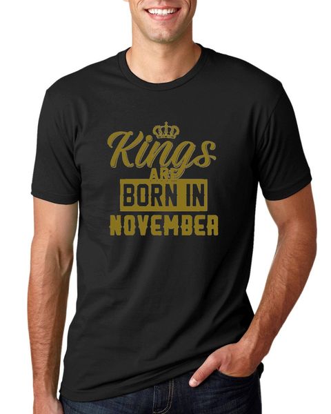 

спорт новый топы тис бесплатная доставка kings родились в ноябре mens день рождения футболка graphic anniversary gift teemovie футболку