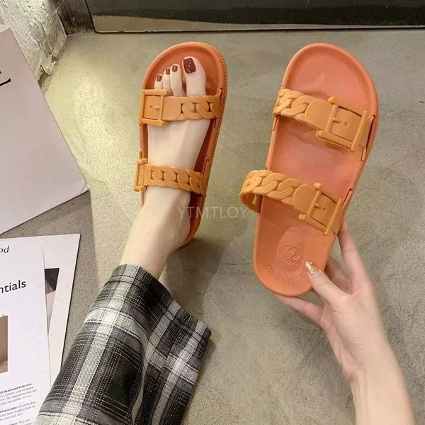 

2021 summer women's slippers buckle ladies flats outdoor sandalies comfort casual footwear anti slip female soft #7x7y