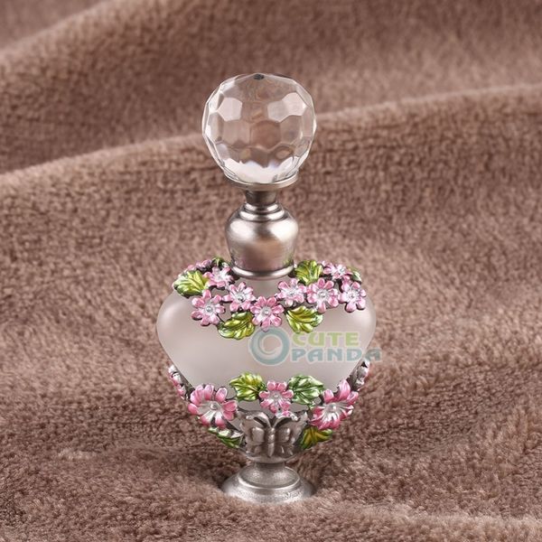 

5ml vintage manual painting crystal butterfly perfume bottle refillable gift 201013
