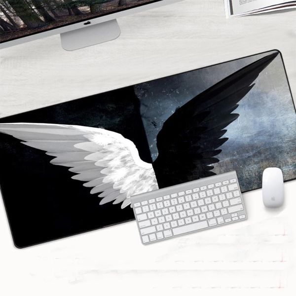 

mouse pads & wrist rests black and white art pad notbook computer xl mousepad overlock edge big gaming gamer to lapkeyboard mat for dota