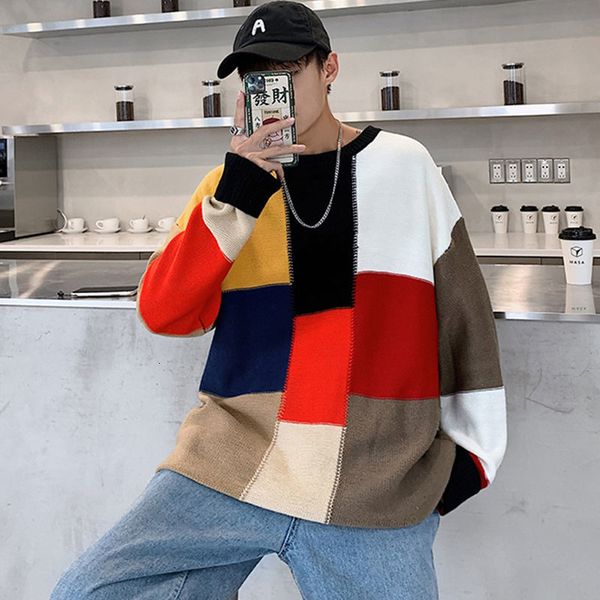 

male autumn 2021 new winter plover knitted shirt clothing yj4g, White;black