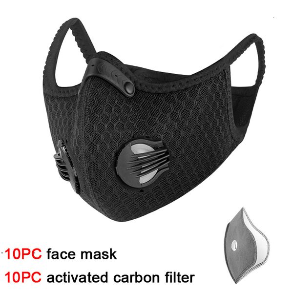 

face dust mask anti pollution pm2.5 kf94 10pc activated carbon filter insert can be washed reusable mouth masks 5pr7n