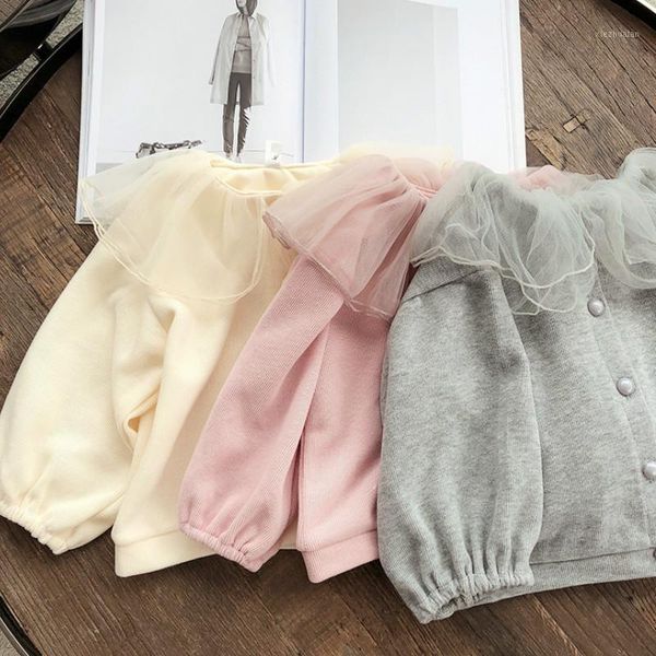 

jackets 2021 autumn arrival girls long sleeve coat kids korean design cardigans girl coat1, Blue;gray