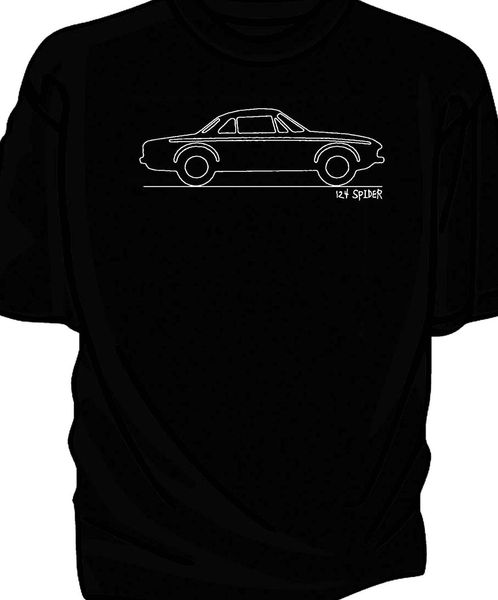

original sketch fiat 124 spider mens t-shirt short sleeve cotton tee sport hooded sweatshirt hoodie