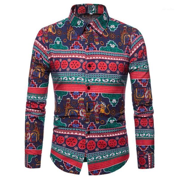 

long sleeve lapel man shirt self-cultivation youth casual clothes fashion cardigan broken flowers men shirt 2020 autumn1, White;black