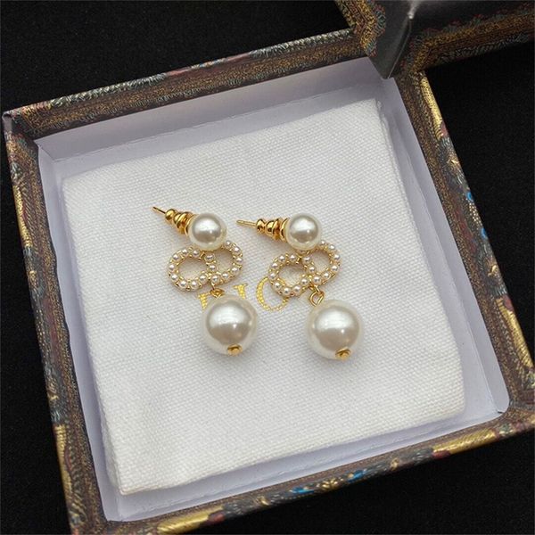 

pearl pendant earrings windnet red live broadcast with goods, Black