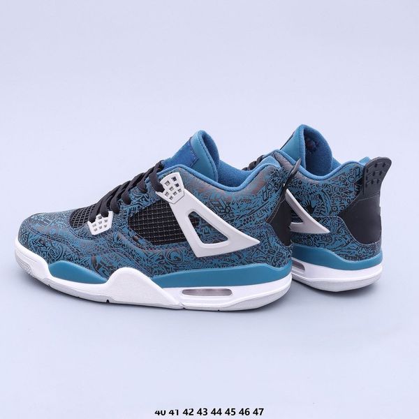 

2020 new men 4s outdoor shoes high dark blue leather comfortable trainer sneaker men size 40 -47