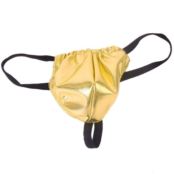 

men's fashion spandex underwear thong bikini t-back -golden, Black;white