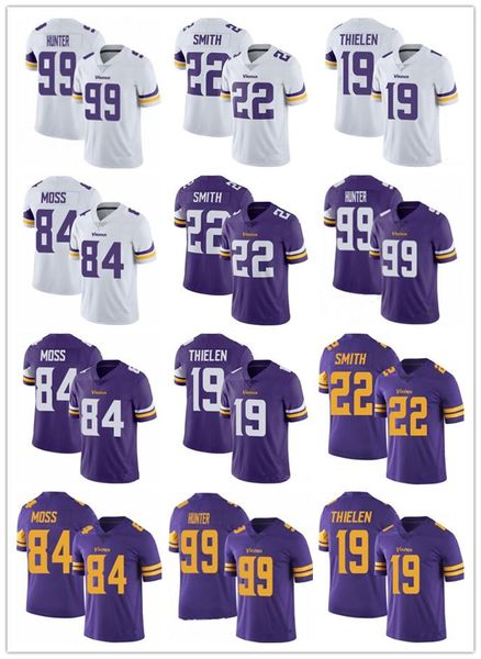 

men women youth minnesota vikings 19 adam thielen 84 randy moss 99 danielle hunter 22 harrison smith football jerseys white, Black;red