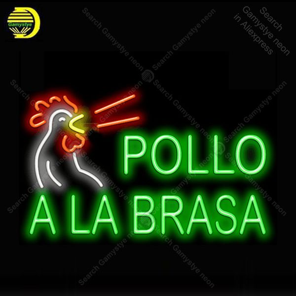 

pollo a la brasa неоновый свет вход стеклянная трубка неоновая лампа sign decor продовольственный магазин кофе неоновый доска вход лампа anu