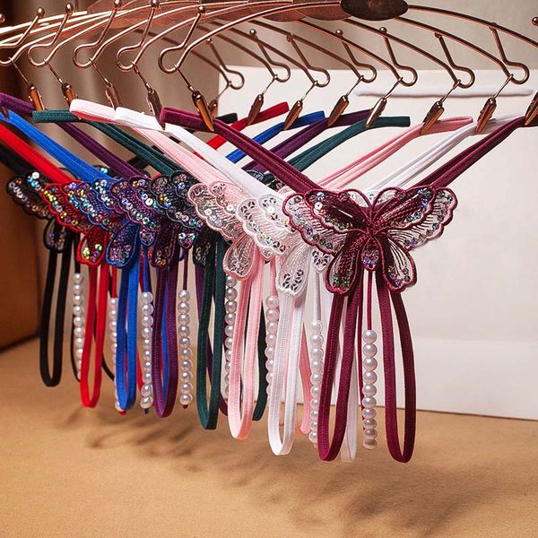 

sequin butterfly open low panties crotch waist pearl thong underwear lingerie strings bikini massage g briefs t back will and sand tfnk