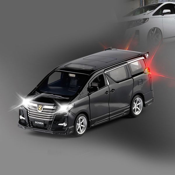 

alphard diecast 1/32 mini with back car for pull light music toy model baby cars gift children toys