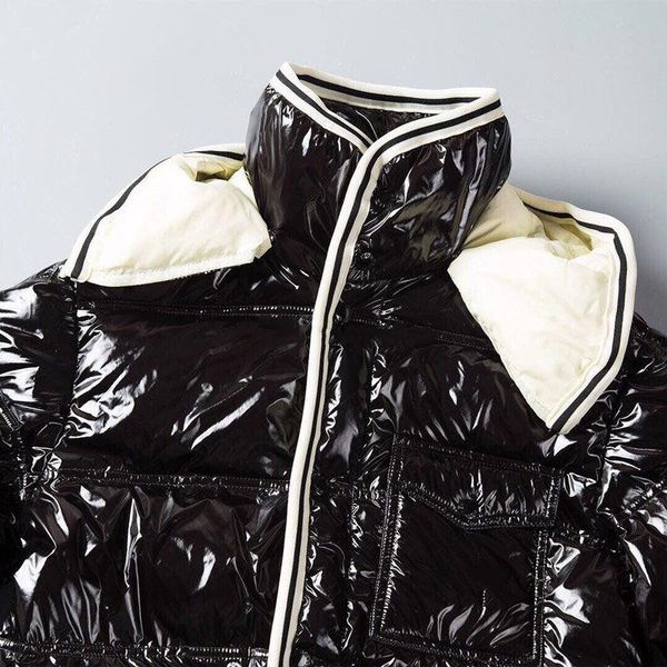 

22 mens jacket parka men women classic down jacket coats casual mens outdoor warm feather winter jacket doudoune homme coat outerwear, Black