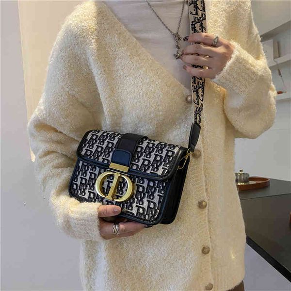 

single shoulder bag women's fashion versatile letter high sense personalized messenger small square purse sale