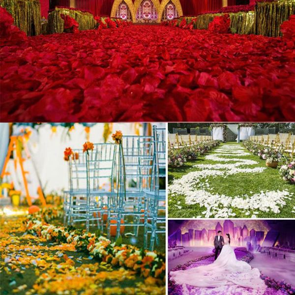 

100pcs/lot wedding rose petals decorations silk flowers polyester wedding rose decor