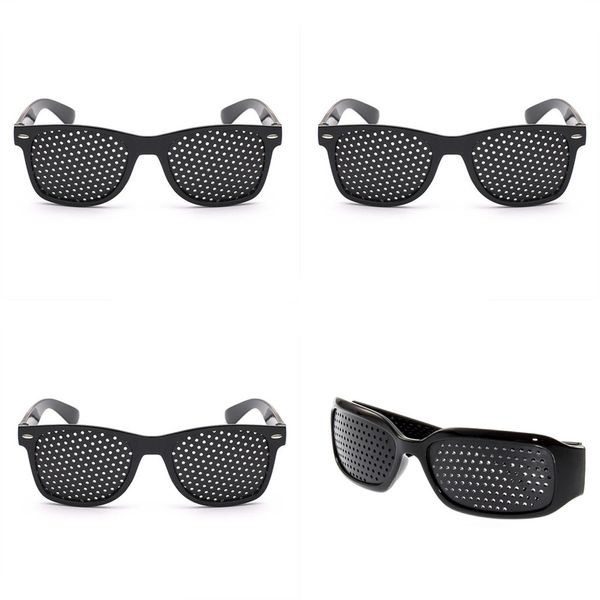 

new black eye exercise eyeglasses pinholes glasses eyesight improve plastic 0217