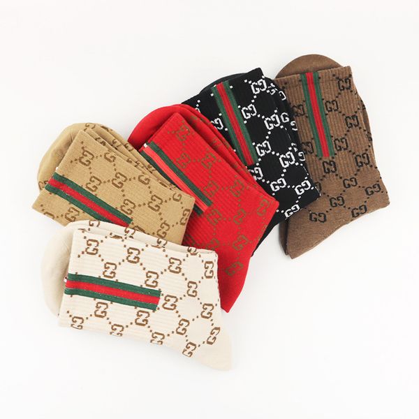 

fashion tide sock net red long tube personality letter women sock autumn and winter combed cotton socks, Pink;yellow