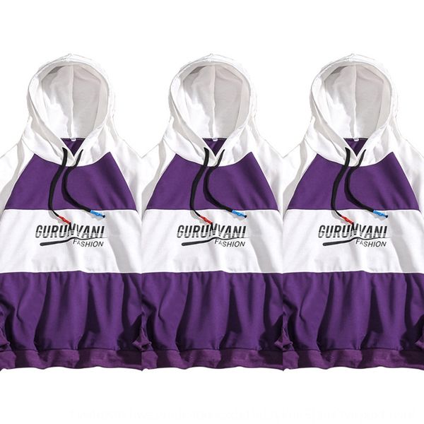 

autumn large fashion trend casual men's color matching fashion brand english hoodie long sleeve men's hoodie zmw0b, Black