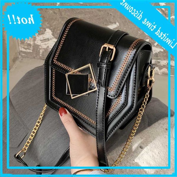 

vintage hexagon women crossbody 2021 new luxury design ladies messenger bags casual totes female purses high qualiy