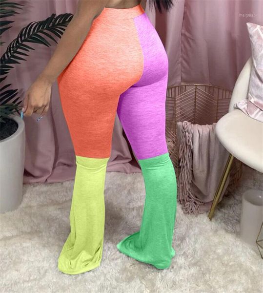 

women sweatpants jogging femme high waist patchwork flared pants trousers sweat pants bell bottoms fashion plus size 3xl1, Black;white