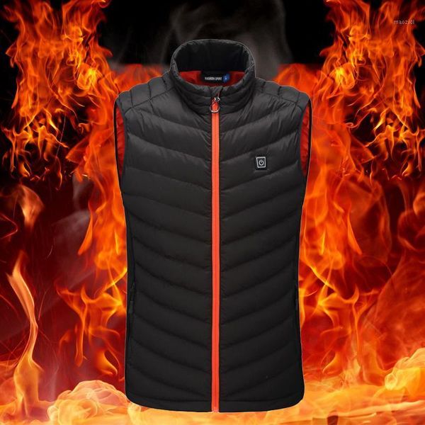 

outdoor t-shirts camping heating hunting vest usb electric thermal men waterproof sleeveless jacket winter hiking warming heated vest1, Gray;blue