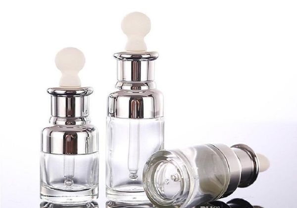 

clear glass essential oil perfume bottles liquid reagent pipette bottles eye dropper aromatherapy plated gold sil jllvhj fight2010