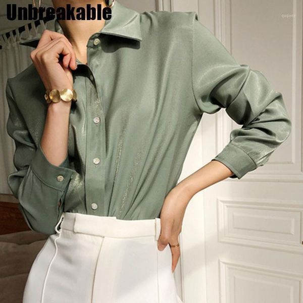 

green cotton offcial blouse women shiner long sleeve casual shirt 2020 elegant lapel ladies blouse and shirt ladies1, White