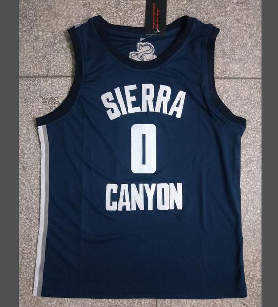 

ncaa brownie james sierra canyon high school 0 bronny navy blue jersey, Black