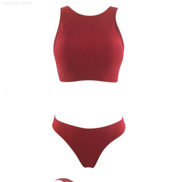 

push-up 2019 push up padded bra women bandage bikini set swimsuit triangle swimwear bathing solid color, White;black