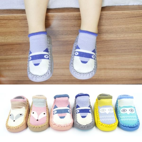 

new arrival newborn shoe baby socks infant anti slip socks with rubber soles soft floor sock 0-4y baby girls boys wholesale y201009, Pink;yellow
