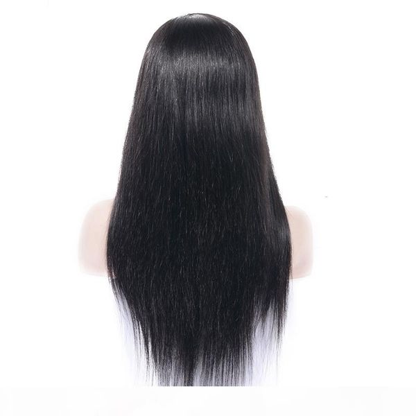 

z&f wholesale straight hair natural hairline lace front wigs burmese hair medium size lace cap lace wigs, Black;brown