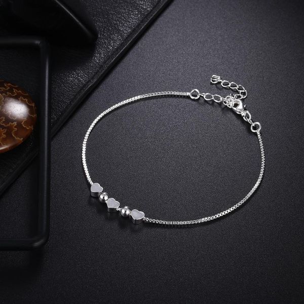 

beautiful elegant wedding women heart cute silver color chain bracelet fashion classic jewelry wholesale lh001 h jllird, Black