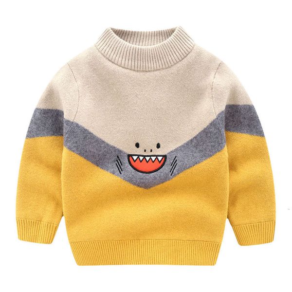 

round neck children's winter new korean knitwear shark plush sweater 93181 j48k, Blue