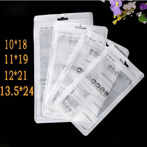 

100 pcs plastic zipper cell accessories mobile phone case cover packaging package bag for iphone 8 7 6s 6 plus samsung
