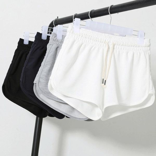 

summer casual shorts woman 2020 plus size high waist shorts female black white loose beach short streetwear casual s-xxl1, White;black