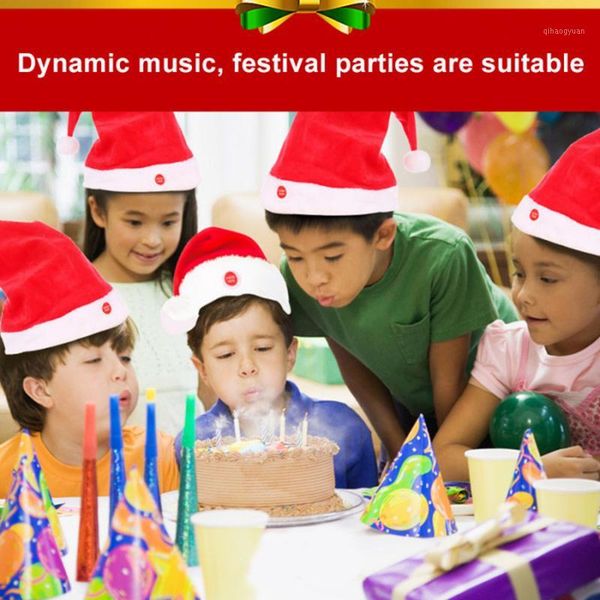 

dancing & singing hat christmas santa hat toys for kids party battery operated1