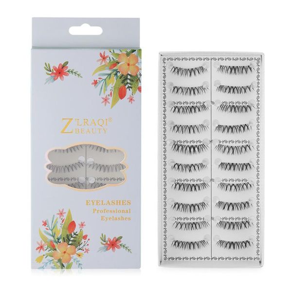 

10 pairs 3d faux mink false eyelashes super natural wispies long fake eye lashes eyelashes soft handmade black makeup lashes