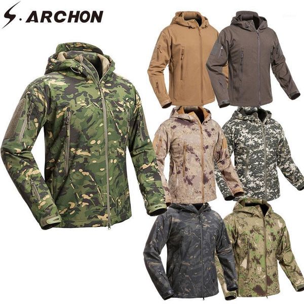 

s.archon autumn tactical softshell jacket men hoody fleece thick jacket spring hoodie jackets 13 colors1, Black;brown