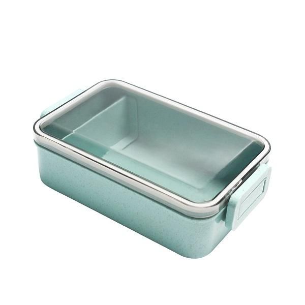 

2 слоя 500 мл 400 мл пшеничной соломы lunch box для детей микроволновой bento boxes портативного фрукты хранения контейнер с палочками сумки