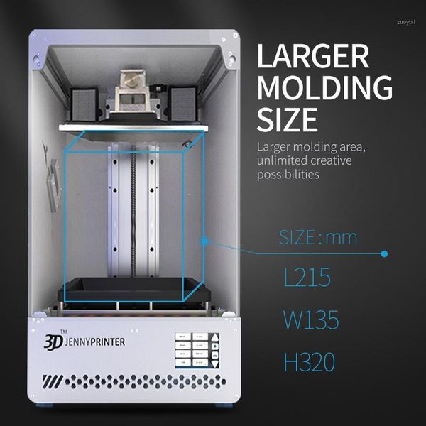 

printers 10.1inch lcd dlp 3d printer jennyprinter light z320 super large panel with 215mm*135mm*320mm build size and resin 500ml1