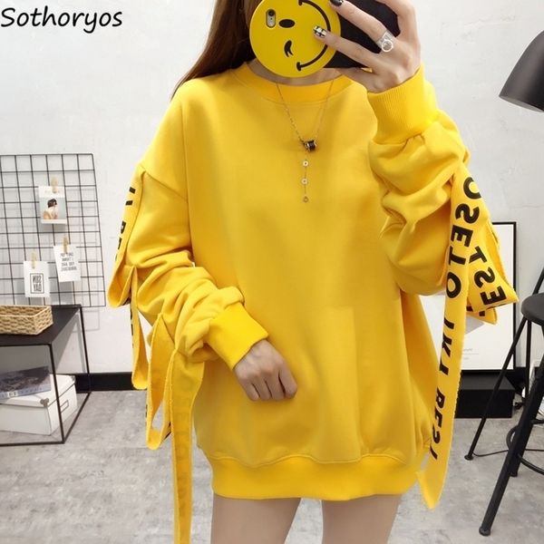 

hoodies women loose trendy printed oversize sweatshirt students kawaii korean style long sleeve womens chic warm cotton pullover y200107, Black