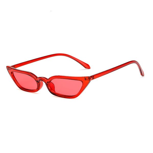 

902 new cat's eye net red star street glasses personalized small frame sunglasses designer jjkd, White;black