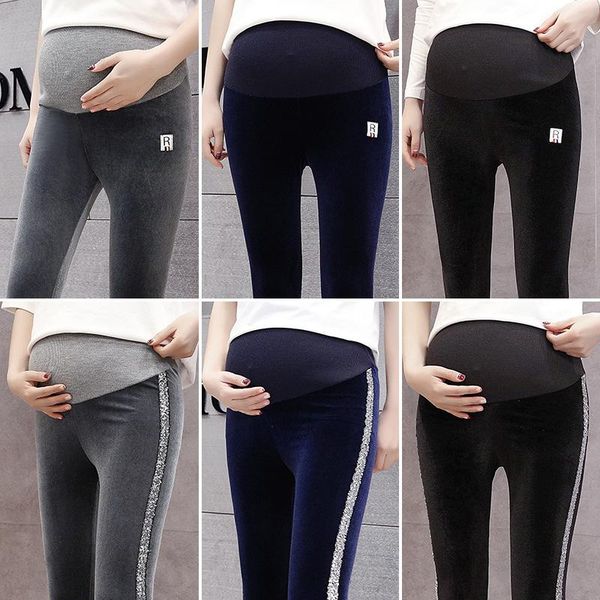 

p shoot 2020 fashion fashion mom spring and autumn leggings for pregnant woman jin si rong versatile skinny pants ou, White