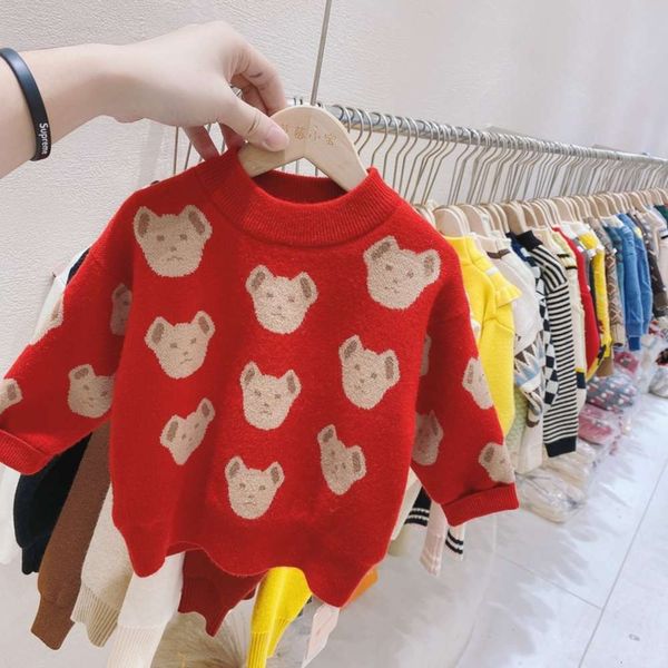

2020 new winter korean version strawberry xiaobao children's men's and women's cute cartoon bear plush sweater jzyv, Blue