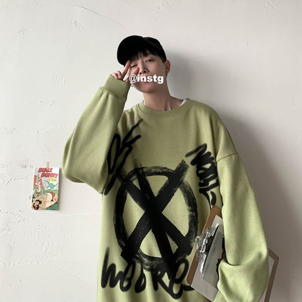 

2021 new autumn spring hoodies sweatpants for black man loose hip hop punk pullover streetwear fashion clothes oversize 5xl sy13