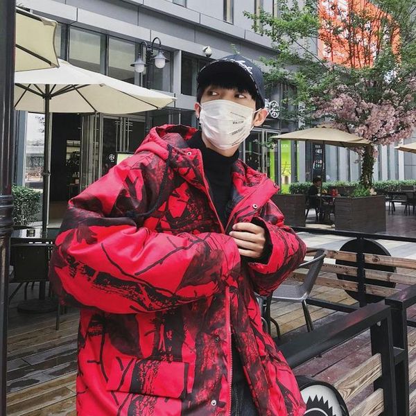 

2020 early autumn new korean version of the loose of the branches camouflage thickening hooded youth casual cotton clothing1, Black